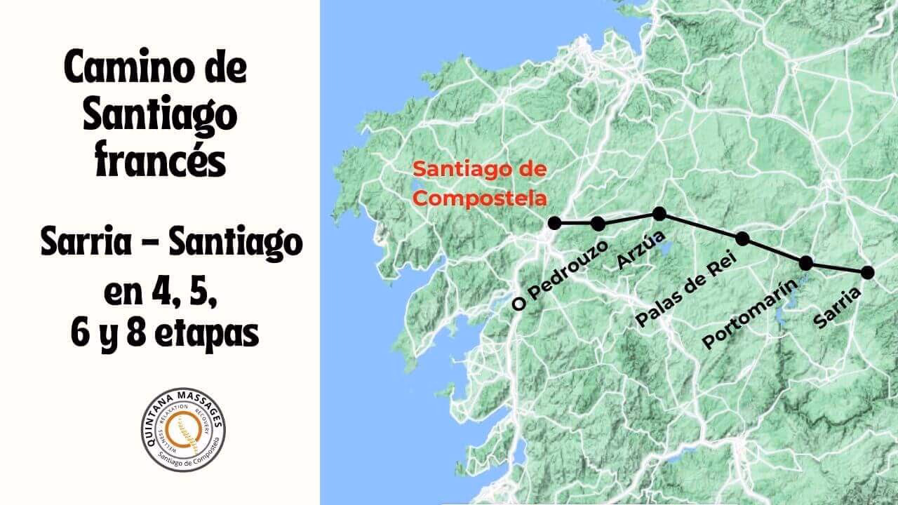 ¿Cuáles son las 5 últimas etapas del Camino Francés?