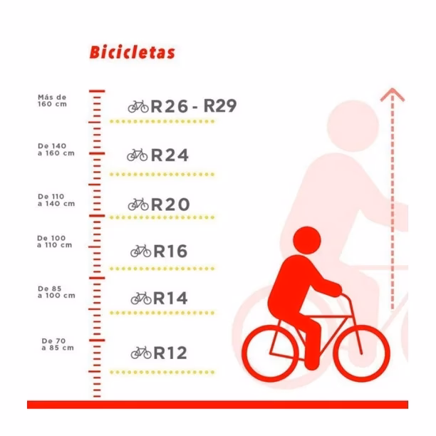¿Cuánto mide una bici de 12 pulgadas?