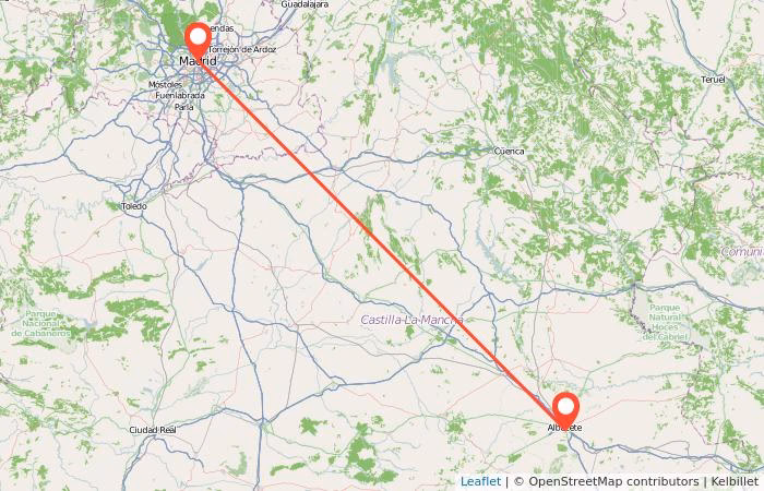 ¿Cuánto cuesta un billete de tren de Albacete a Madrid?