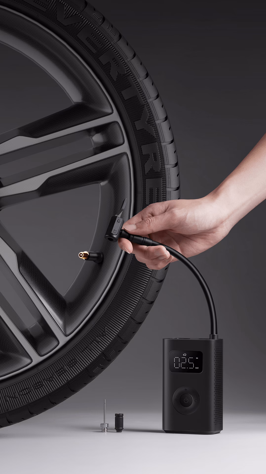 How to know if a Xiaomi tire inflator is fully charged?