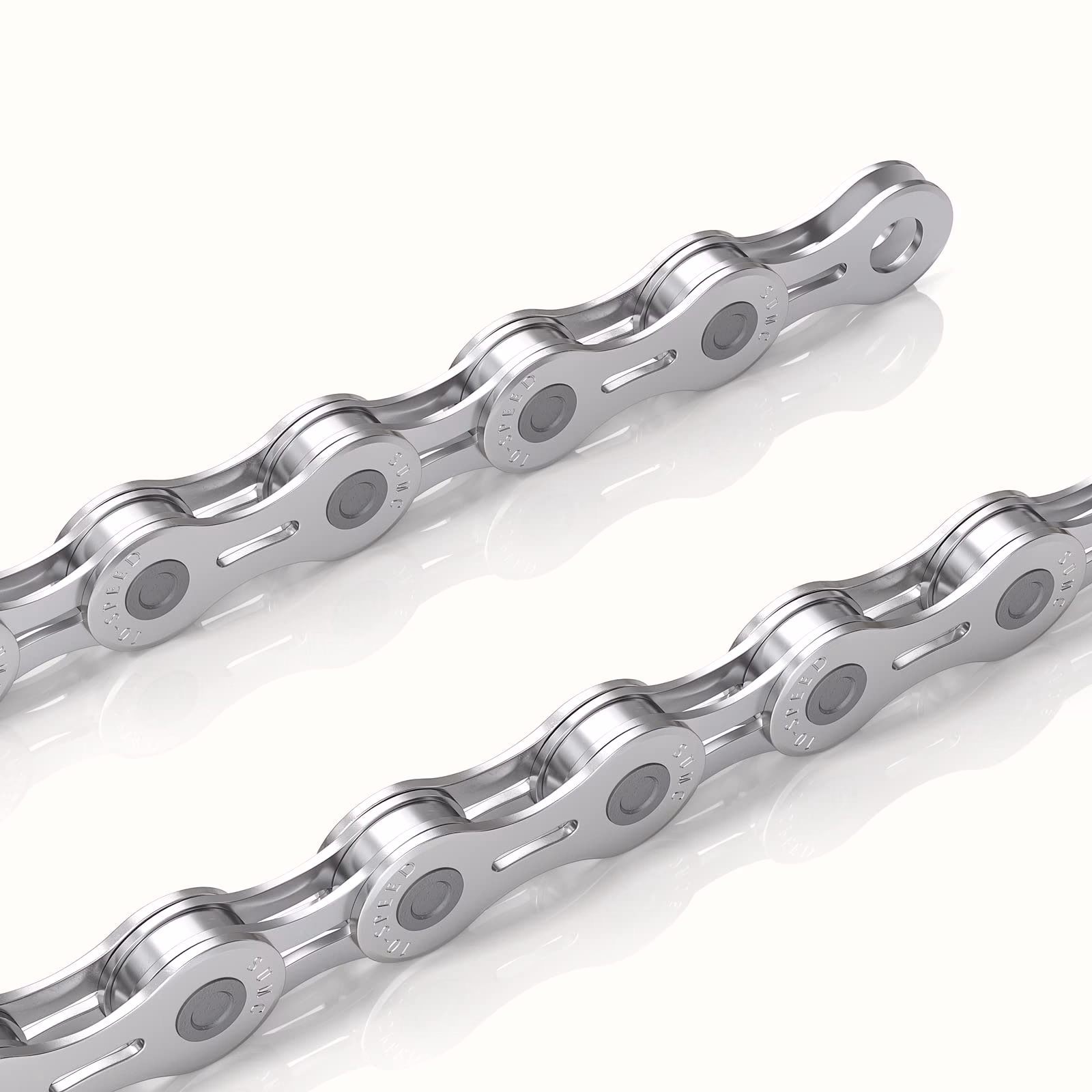 ¿Cuántos eslabones tiene una cadena de bicicleta de 10 velocidades?