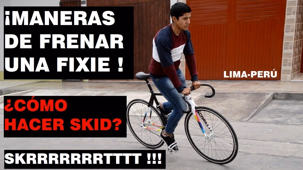 ¿Cómo se frena una bicicleta fija?