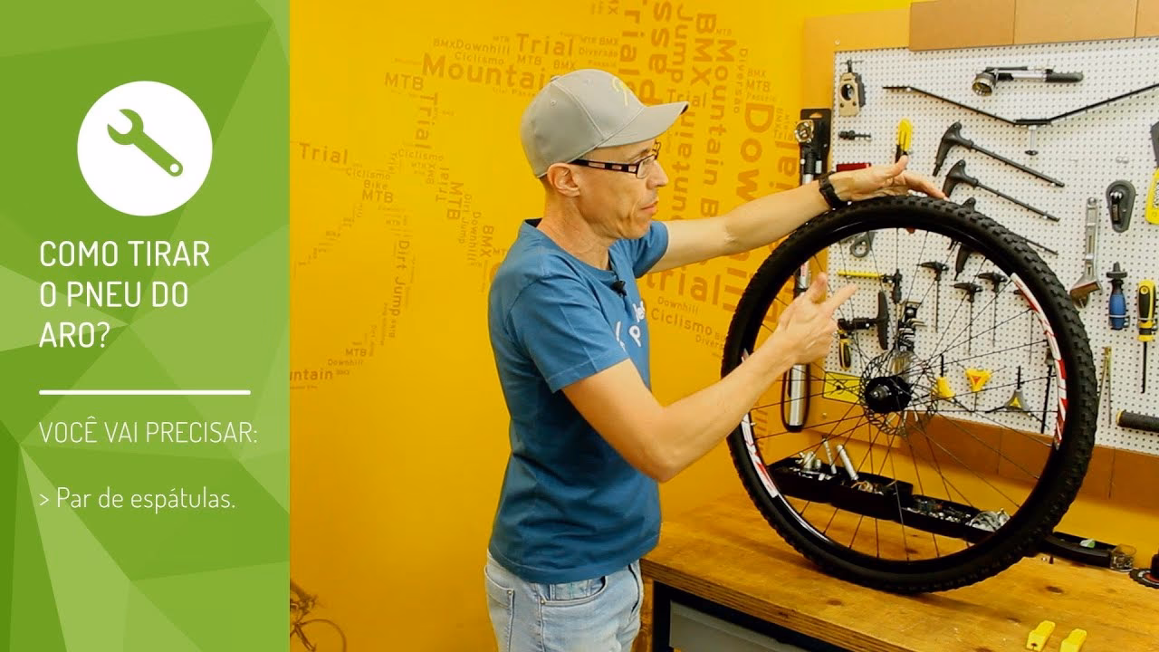Para qual lado virar para tirar o pneu?