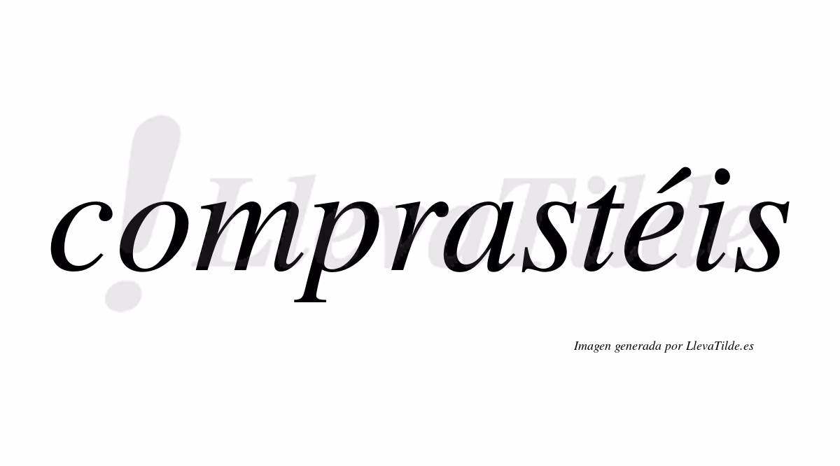 What is compro in Spanish?