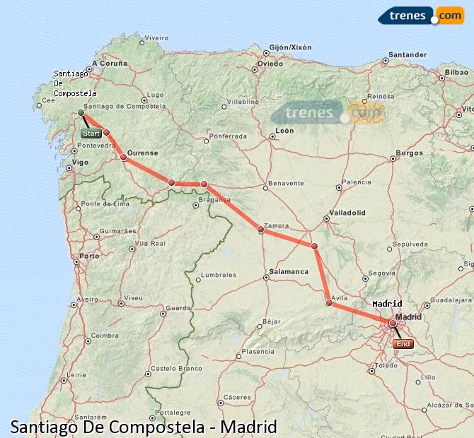 How long is the Camino de Santiago from Madrid?