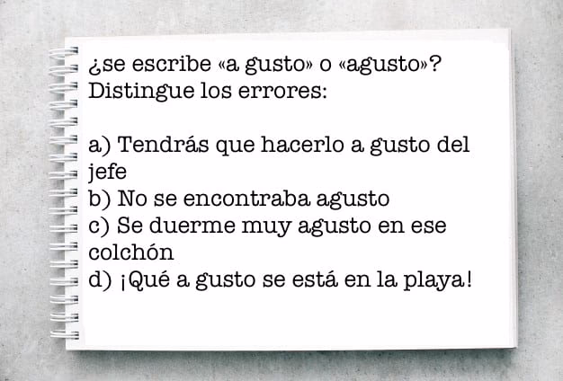 Is it agusto or a gusto?