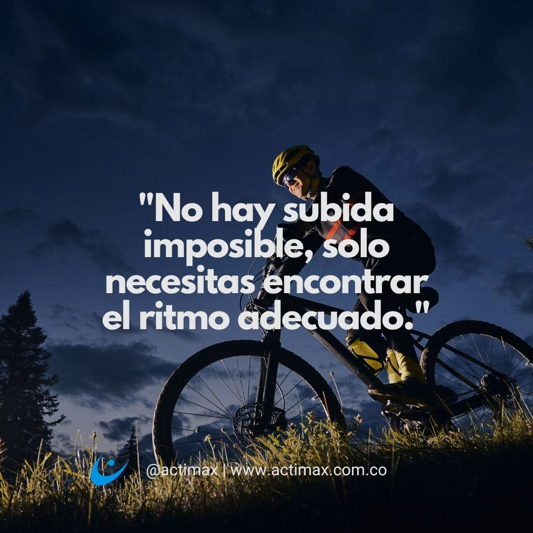 ¿Cuál es una frase interesante para una bicicleta?