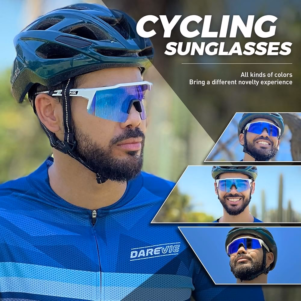 Why do cyclists wear clear glasses?