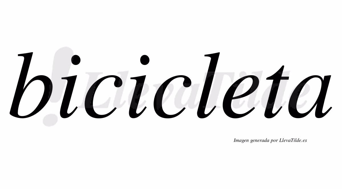 ¿Qué tipo de acento es bicicleta?