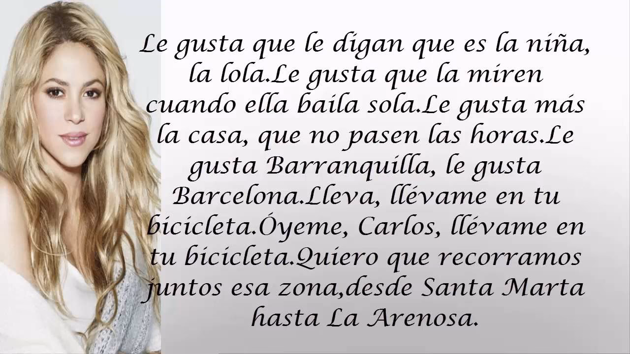¿Qué dijo Shakira en la bicicleta?