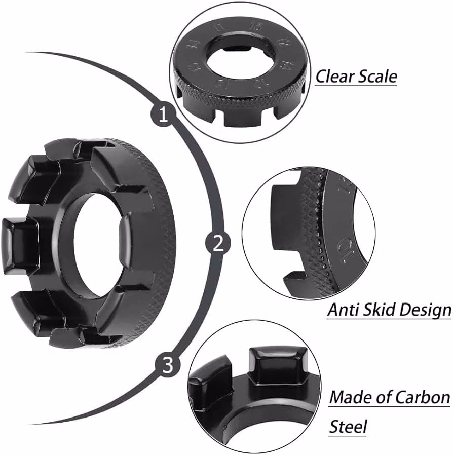 ¿Cómo se llama la llave para ajustar los rayos de bicicleta?