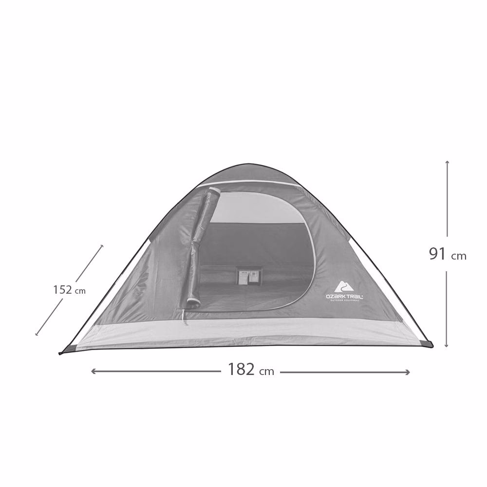 ¿Cuánto mide una casa de campaña para dos personas?