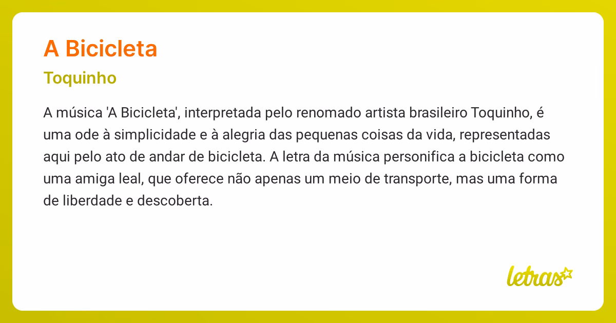 O que significa a música 