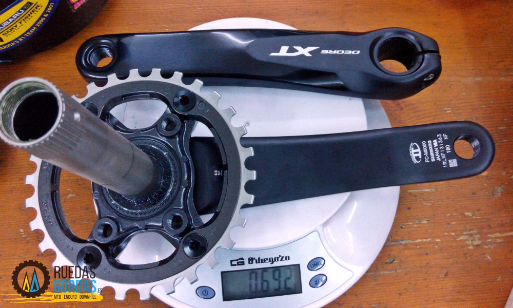 ¿Cuánto pesan las bielas XT?