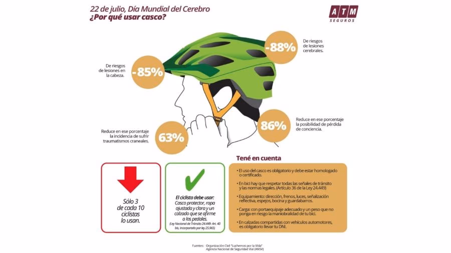 ¿Cuál es la importancia de usar casco en bicicleta?
