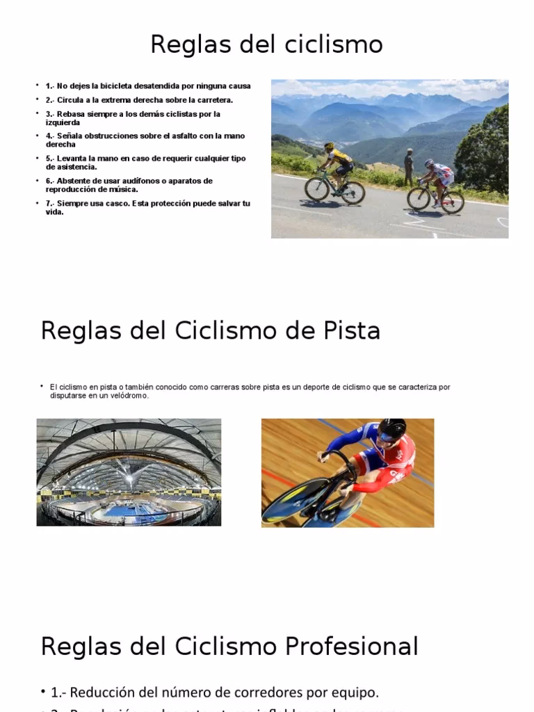 ¿Cuáles son las leyes de los ciclistas?