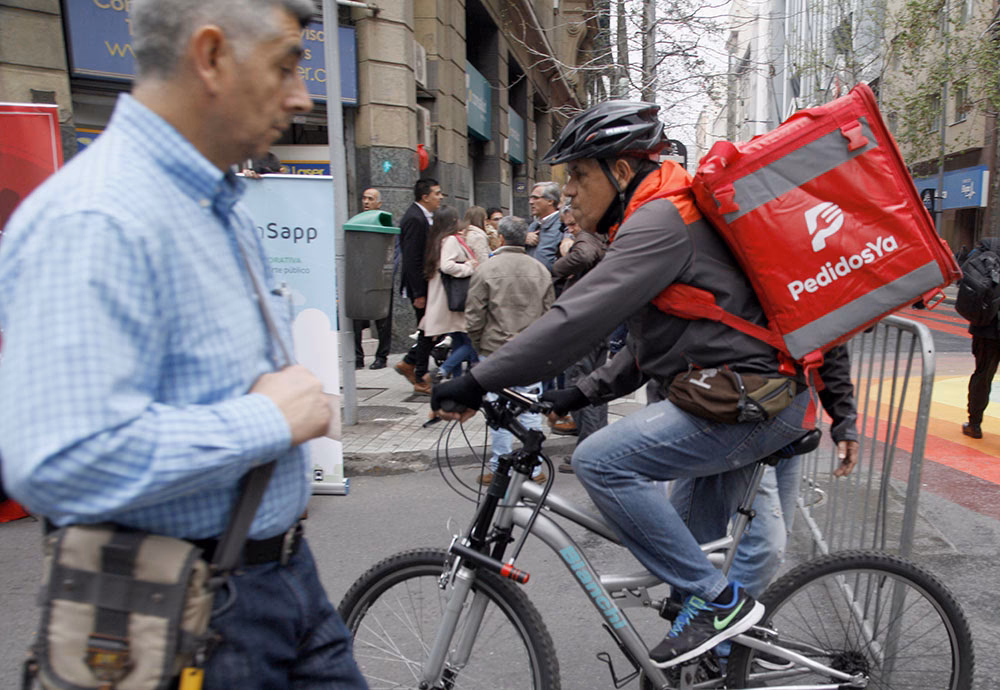 ¿Qué aplicación de reparto puedo usar en bicicleta?