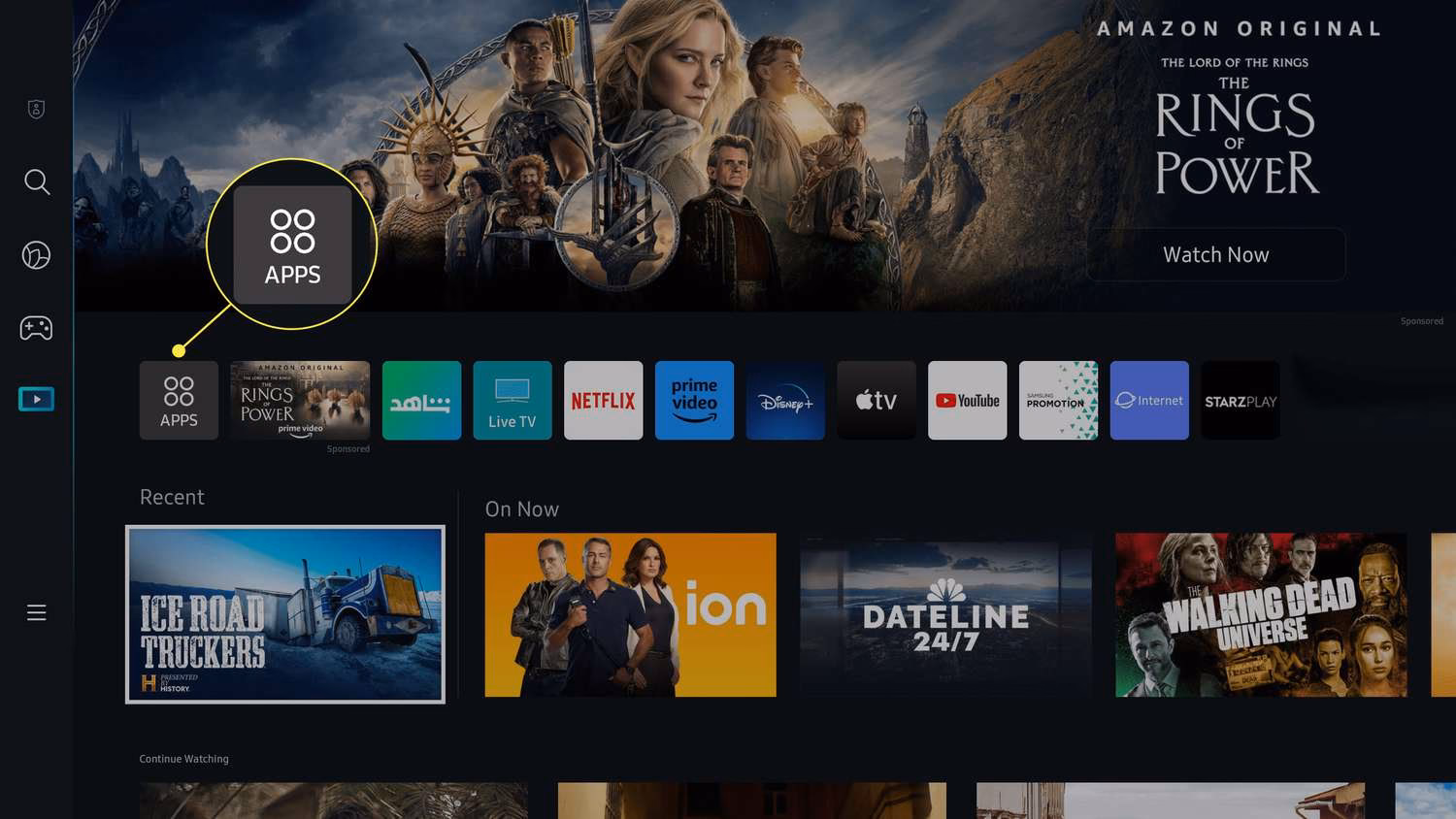 Does the Samsung Smart TV have a Play Store?