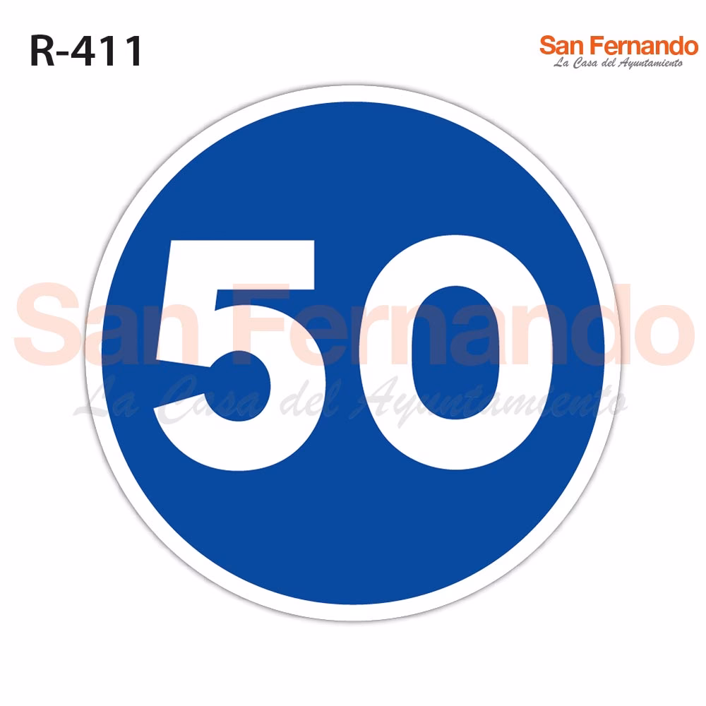 ¿Qué significa una señal redonda azul de velocidad?