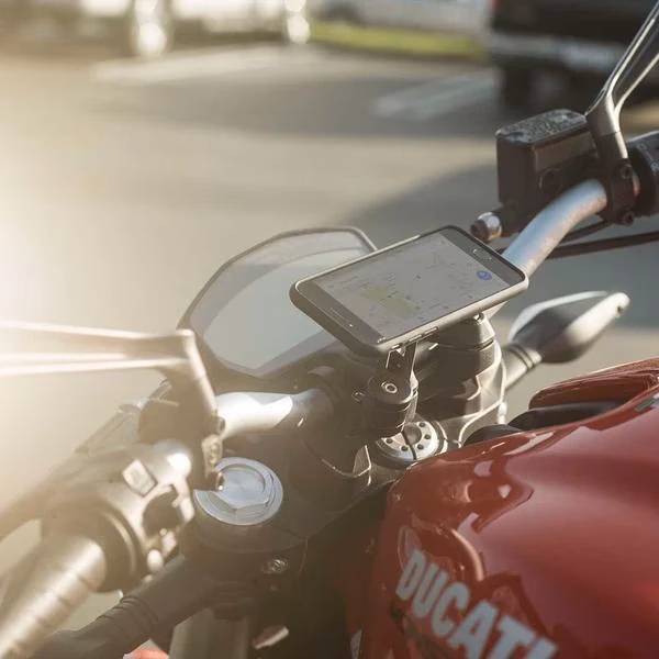 What is the best way to carry a phone on a motorcycle?