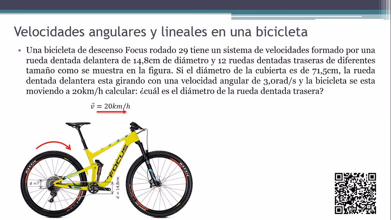 ¿Qué relación hay entre las rapideces angulares de las dos ruedas dentadas de bicicleta de la figura y el número de dientes en cada una?