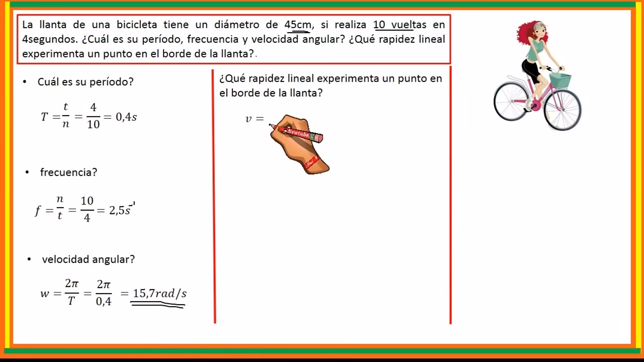 ¿Cuál es la velocidad angular de una rueda?